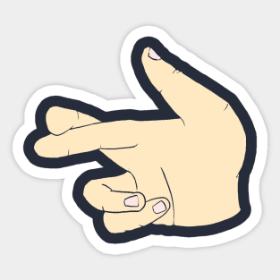 Fingers Crossed Sticker